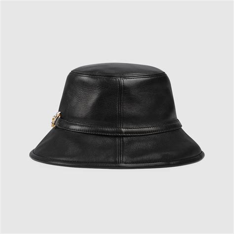 GUCCI Crystal Horsebit Bob Mulina Bucket Hat S Black.